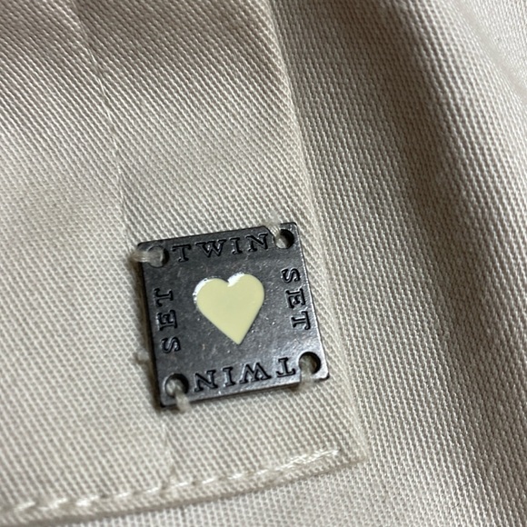 Twin-Set Made in Italy 🇮🇹 Cotton Trench Logo Buttons Coat Never Used